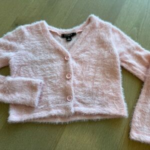 Flowers by Zoe Pink Fuzzy Cardigan